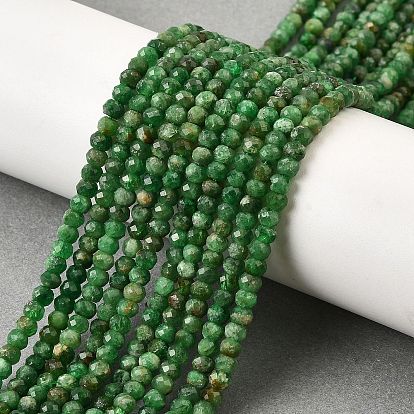 Естественный зеленый гранат бисер нитей, андрадитовые бусины, граненые, рондель