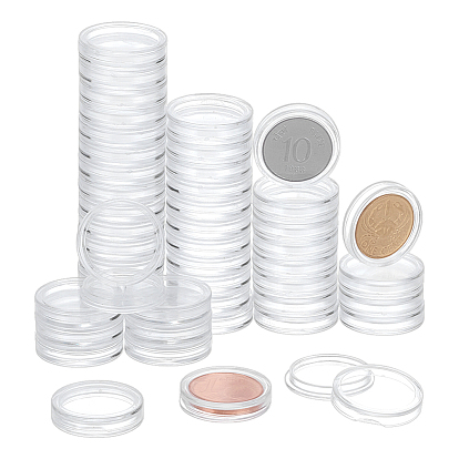 Пластиковый ящик для хранения монет, плоско-круглые