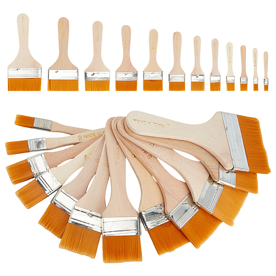 24шт. нейлоновая щетка, с деревянной ручкой