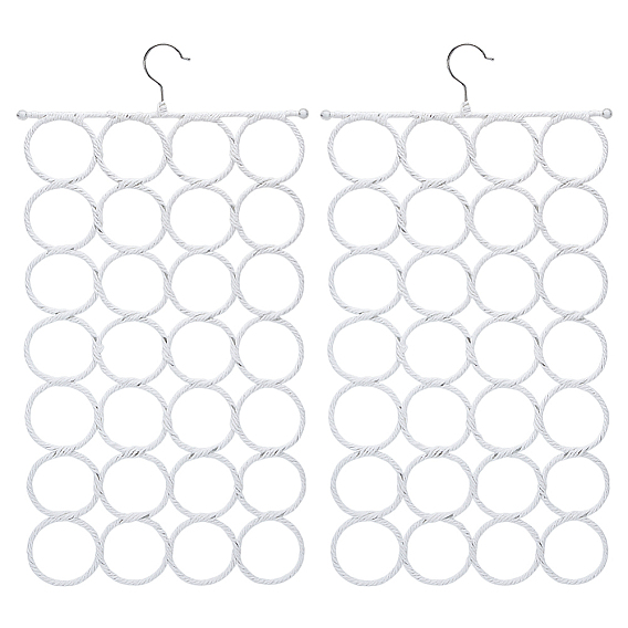 4 piezas 28 soporte para colgar bufandas de hierro con bucle, perchero para cinturones
