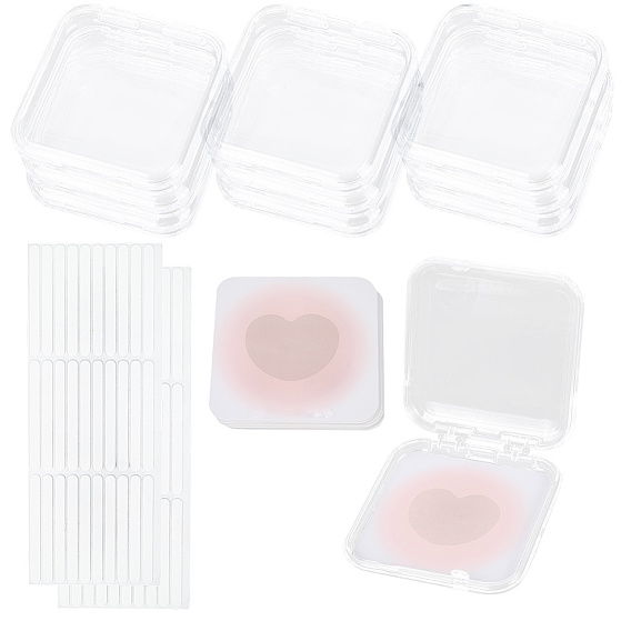 1Лист прямоугольный двухсторонний клейкий скотч для накладных ногтей, ногтей наклейки, с 9коробкой для хранения шт. и 9бумажными карточками для демонстрации шт.