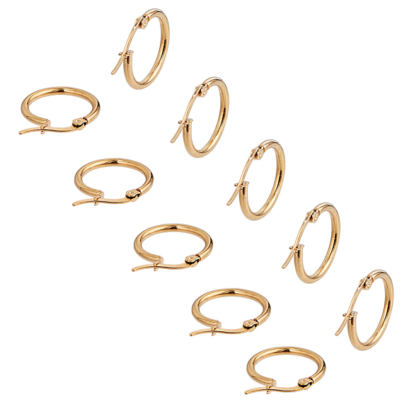 Серьги из 201 нержавеющей стали, кольцо