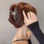 Luxury Zinc Alloy Hair Clip with Liquid Metal and 4 Beads for Women's Hairstyles