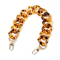 Resin Bag Handles, with Alloy Spring Gate Rings and Clasps, for Bag Straps Replacement Accessories