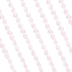 Кружевная лента из полиэстера, с пластиковой жемчужины