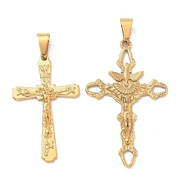 304 подвески из нержавеющей стали, крест с Иисусом Христом, ионное покрытие (ip)