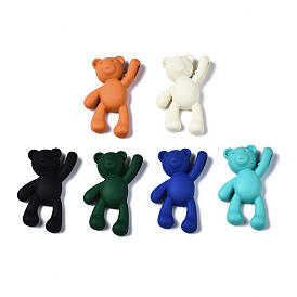 Spray Painted Alloy Pendants, Cadmium Free & Nickel Free & Lead Free, Bear Charms