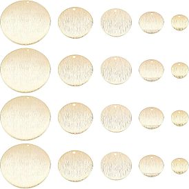 20шт 5 стиль латунные подвески, плоско-круглые