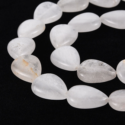 Natural Quartz Crystal Beads Strands, Teardrop