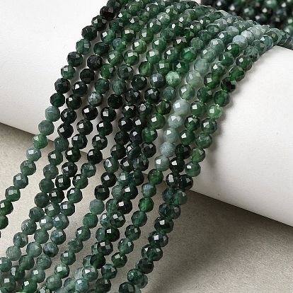 Естественный жадеит бисер пряди, граненые, круглые