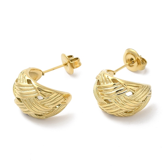 304 серьги-гвоздики в форме полумесяца из нержавеющей стали.