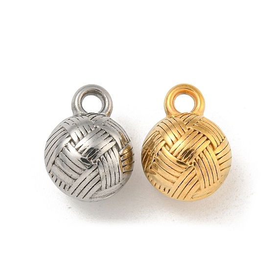 Ионное покрытие (ip) 304 брелоки из нержавеющей стали, круглый шарм