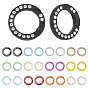 18 шт. 9 цвета цинковый сплав стразы пружинные затворные кольца, плоско-круглые