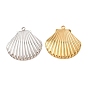 304 Stainless Steel Pendants, Shell Shape Charms