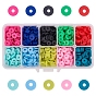 Perles en fimo faits à la main, disque / plat rond, perles heishi