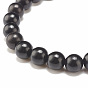 Gemstone Mala Bead Bracelet, Natural Wood & Tibetan 3-Eye dZi Agate Beaded Stretch Bracelet for Men Women