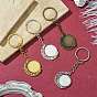 Porte-clés cabochon pendentif en alliage, avec porte-clés fendus