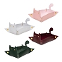 PU Leather Cat Tray, with Metal Bottons Storage Box