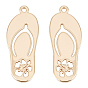 10 латунные подвески шт., без никеля , тапочки с цветком