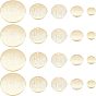 20шт 5 стиль латунные подвески, плоско-круглые