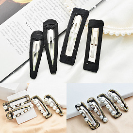Ribbon water drop square bb clip diy hand-made clip bangs clip edge clip personalized hair jewelry material