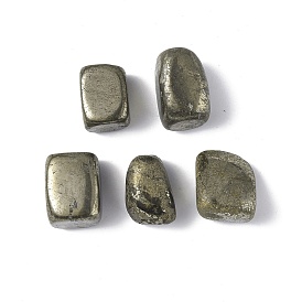 Natural Pyrite Beads, Rectangle, No Hole/Undrilled