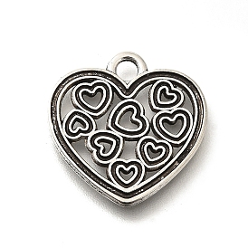 Tibetan Style Alloy Pendants, Cadmium Free & Lead Free, Heart