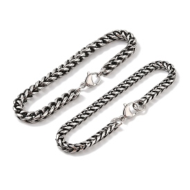 304 Stainless Steel Wheat Chain Bracelets for Men