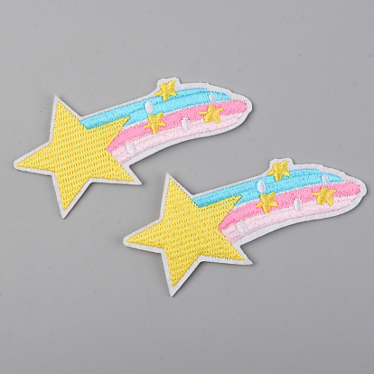 Computerized Embroidery Cloth Iron on/Sew on Patches, Appliques, Costume Accessories, Meteor
