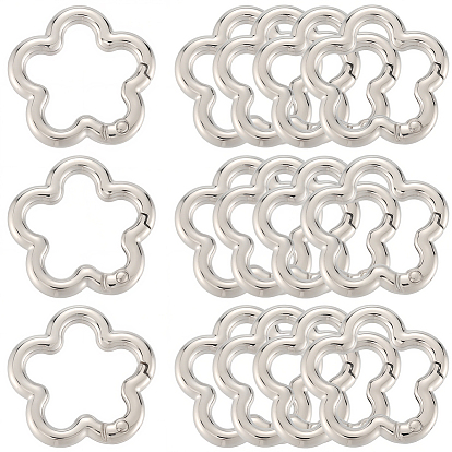 18шт. сплав пружинных затворных колец, цветок