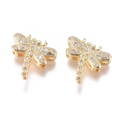 Латунные микро проложить кубического циркония многожильных ссылки, долговечный, стрекоза