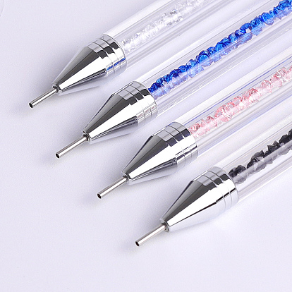 Double Different Head Nail Art Dotting Tools, UV Gel Nail Brush Pens