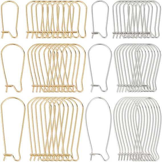 120 шт 6 стиль 304 серьги-кольца из нержавеющей стали, провод почки