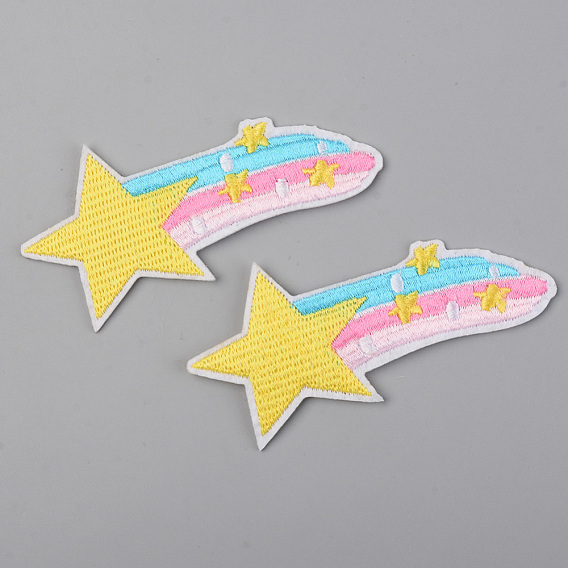 Computerized Embroidery Cloth Iron on/Sew on Patches, Appliques, Costume Accessories, Meteor