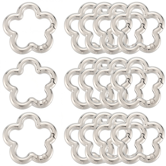 18шт. сплав пружинных затворных колец, цветок