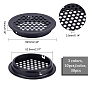 CHGCRAFT 30Pcs 3 Colors 201 Stainless Steel Round Mesh Lid, for Cabinet Ventilation, Heat Dissipation, Wall Ceiling Bathroom Office Kitchen