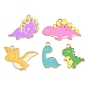 Alloy with Enamel Pendants, Dinosaur Charms, Golden