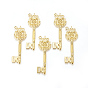 Tibetan Style Zinc Tibetan Style Alloy Key Big Pendants, Lead Free and Cadmium Free, about 70mm long, 22.5mm wide, 2mm thick, hole: 3mm