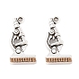 Тибетский стиль сплава цинка подвески, без свинца и без кадмия, микроскоп, 20.8x11.4x8 мм, отверстие : 1.5 мм, Около 208 шт / 500 г