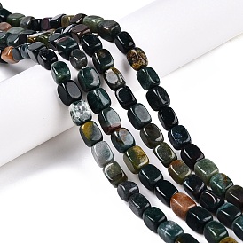 Natural Indian Agate Beads Strands, Cuboid