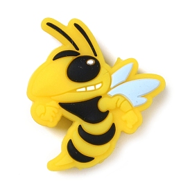 Bumblebee Food Grade Silicone Focal Beads, Chewing Beads For Teethers, DIY Nursing Necklaces Making