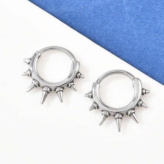 Шипованные 316 серьги из нержавеющей стали для хряща, кольца для носа