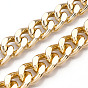 Aluminum Faceted Curb Chains, Diamond Cut Cuban Link Chains, Unwelded