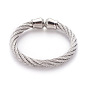 304 bracelets manchette en acier inoxydable, bracelets de couple
