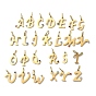 304 Stainless Steel Cubic Zirconia  Charms, Letter A~Z Shapes Charms