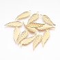 304 Stainless Steel Pendants, Leaf