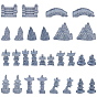 28Pcs 14 Styles Resin Display Decoration, Micro Landscape Scene Ornaments