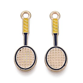 Подвески из сплава и эмали, подвески для бадминтонных ракеток, золотые