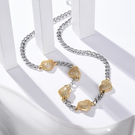 Ожерелья с подвеской в виде сердца из латуни для женщин, без кадмия и без свинца, долговечный