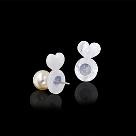 Acrylic & Silicone Ear Nuts, Heart